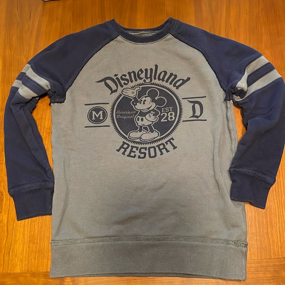 Disneyland resort Mickey Mouse youth size medium sweatshirt navy & gray